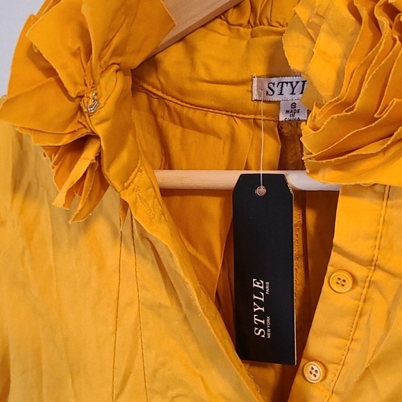 Style Mustard Yellow High Low Dress - Picture 4 of 4